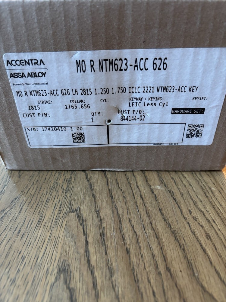 Adds Abloy Accentra NTM623-acc 626