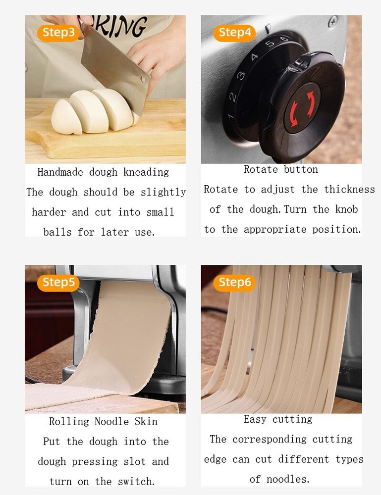 Electric Kitchen Pasta Maker Noodles Making Machine Four Blade