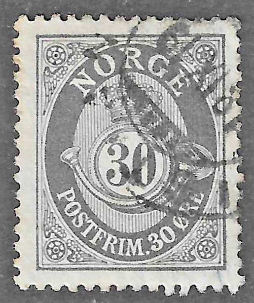 Norway (1907)  - Scott # 55,    Used
