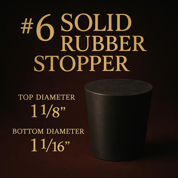LD Carlson No. 6 Solid Rubber Stopper