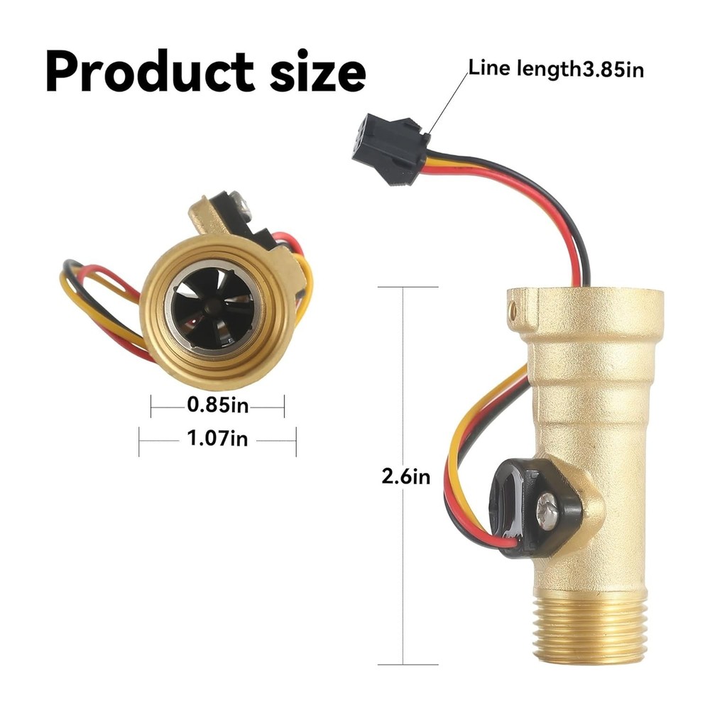 Water Flow Sensor-2022107584 RV Tankless Water Heater Water Flow Sensor Compa...