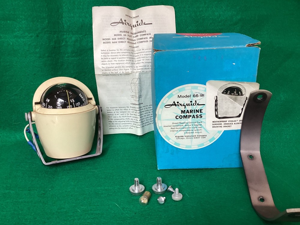 Vtg Air Guide Marine Compass, 66-W