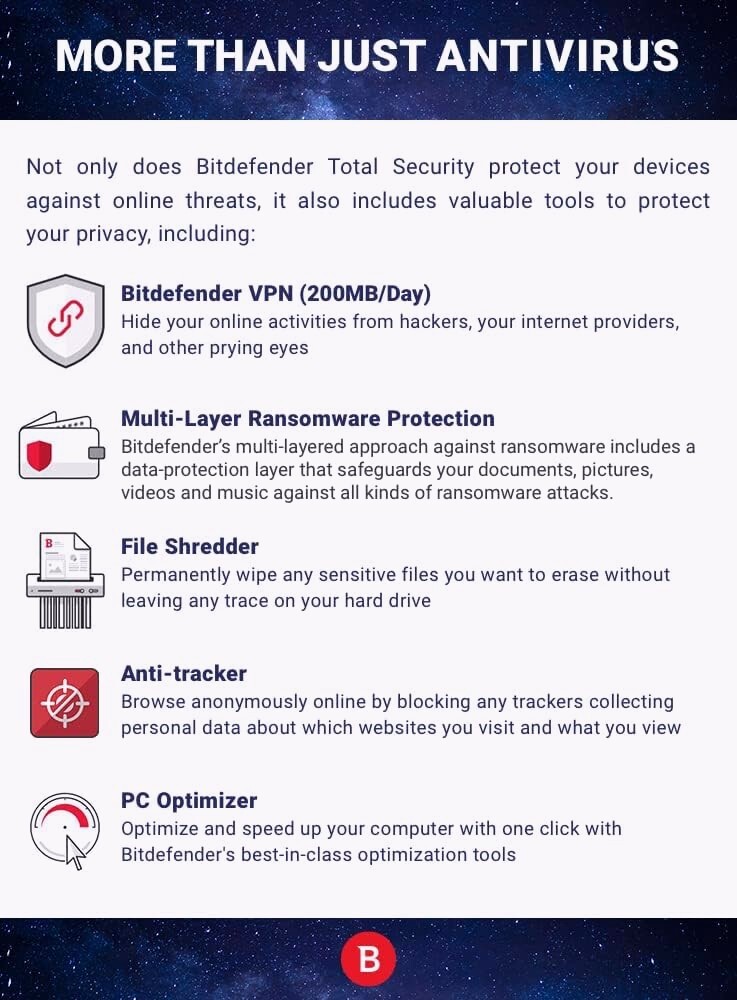 Bitdefender Total Security 2026 - 1 Year 3 Devices