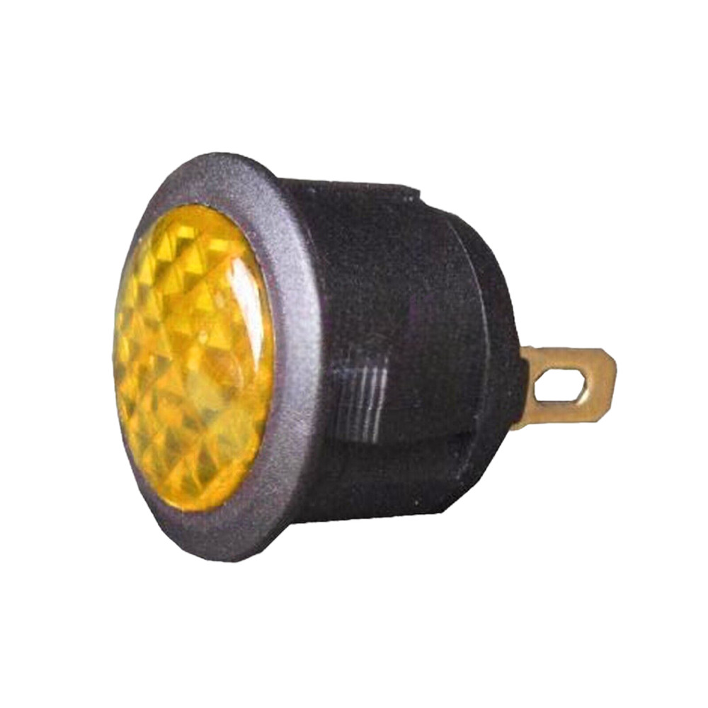 2x Amber LED Warning Light 12v Illuminated Car Boat Van Dash Board Panel Light