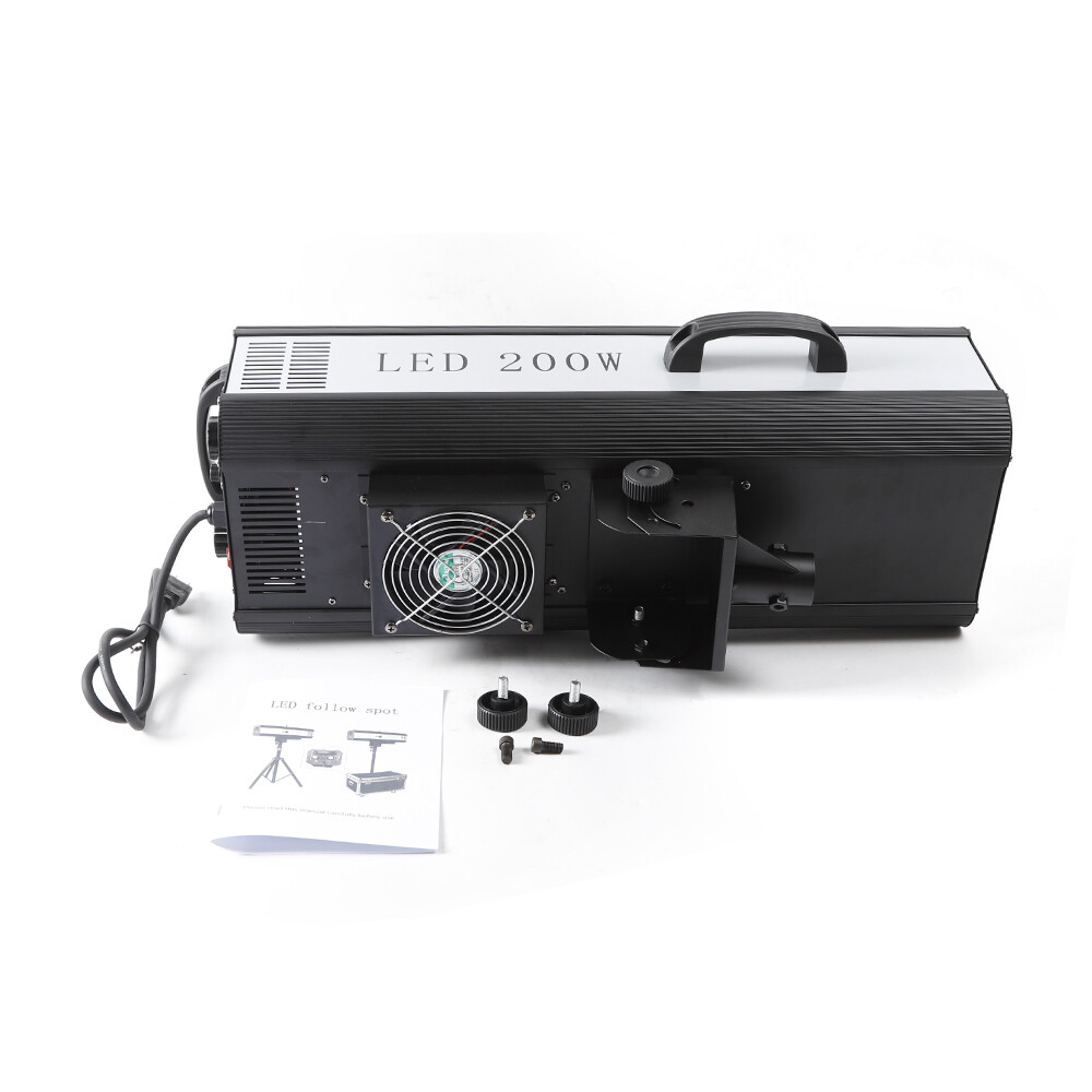 200W LED Follow Spot Light Manual Control Spotlight Stage Light Adjustable