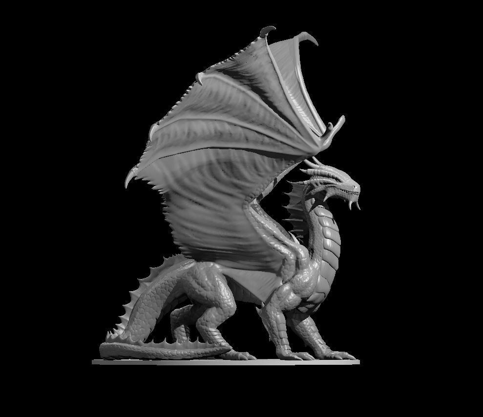 Ancient Bronze Dragon 28mm Scale DND D&D Tabletop Miniature