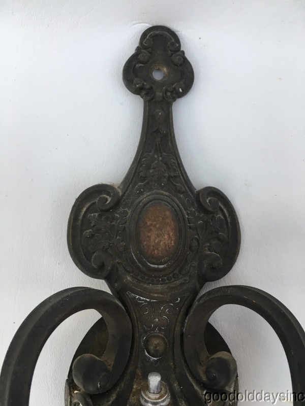 Pair of Antique Brass Wall Sconces Circa 1920
