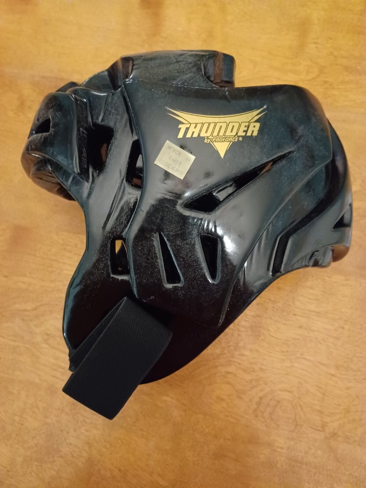 Proforce Thunder Martial Arts Sparring Gear Headguard Black Size S