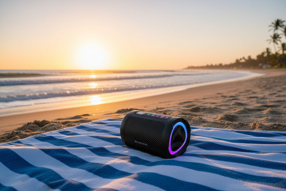 Portable Bluetooth Speaker LED Light Digital Display