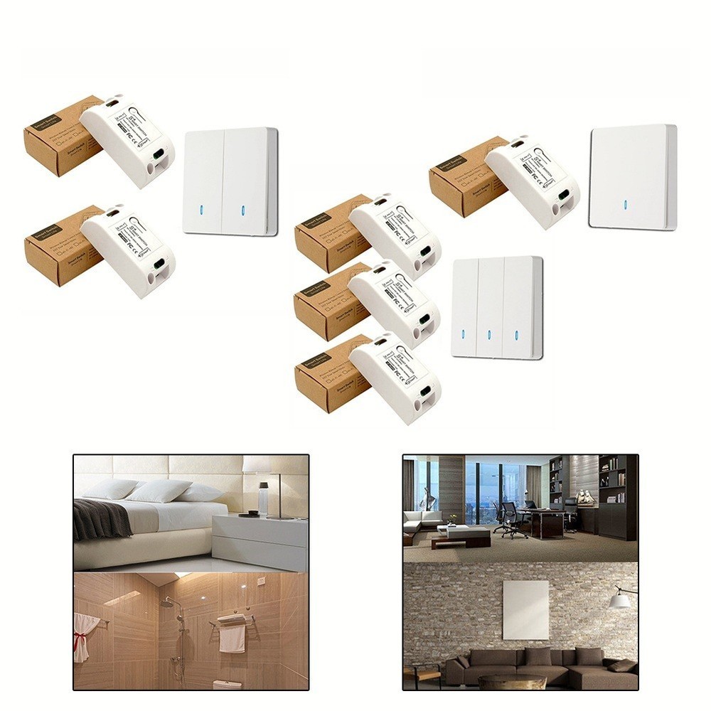 Customizable Placement Wireless Switch Remote Control Button 433Mhz 220V