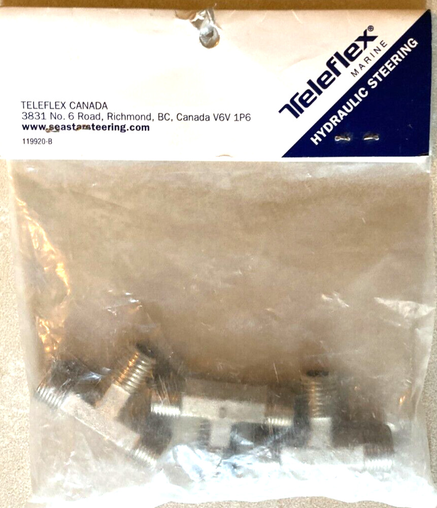 Teleflex Hydraulic Steering Tee 3/8T  Ends-1/4” NPT Brass 3 Pack HF5536