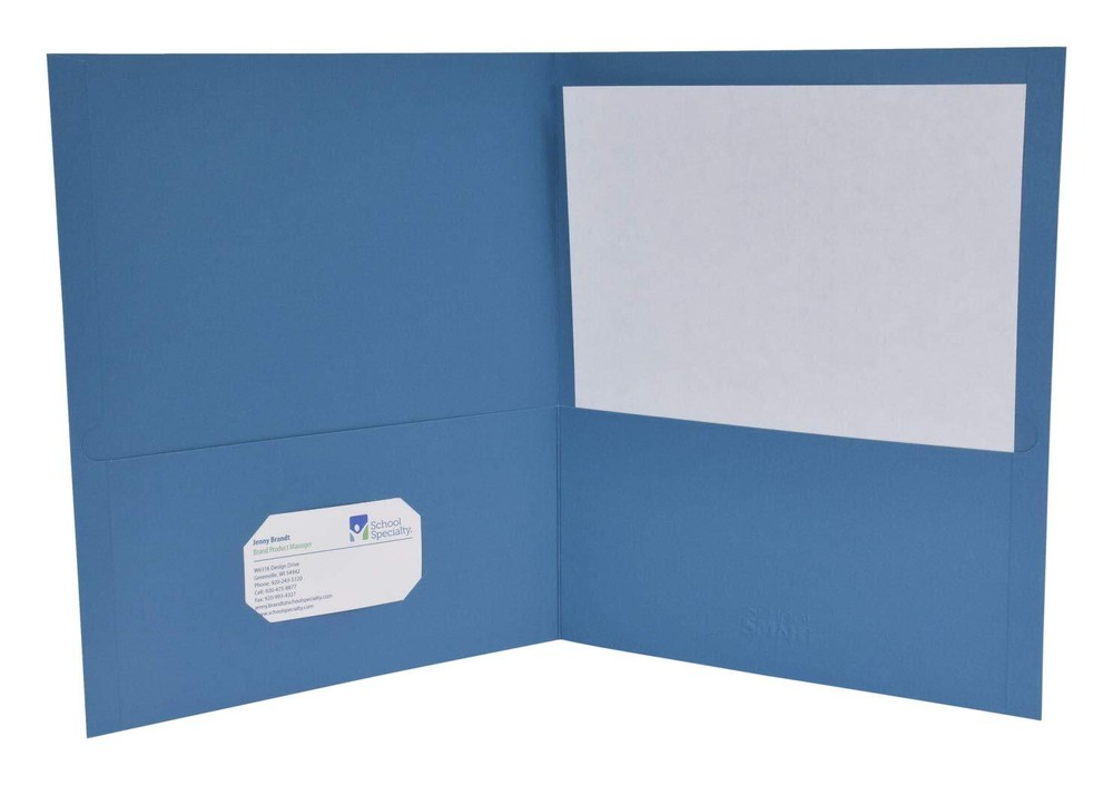 2-Pocket Folders Light Blue Pack of 25