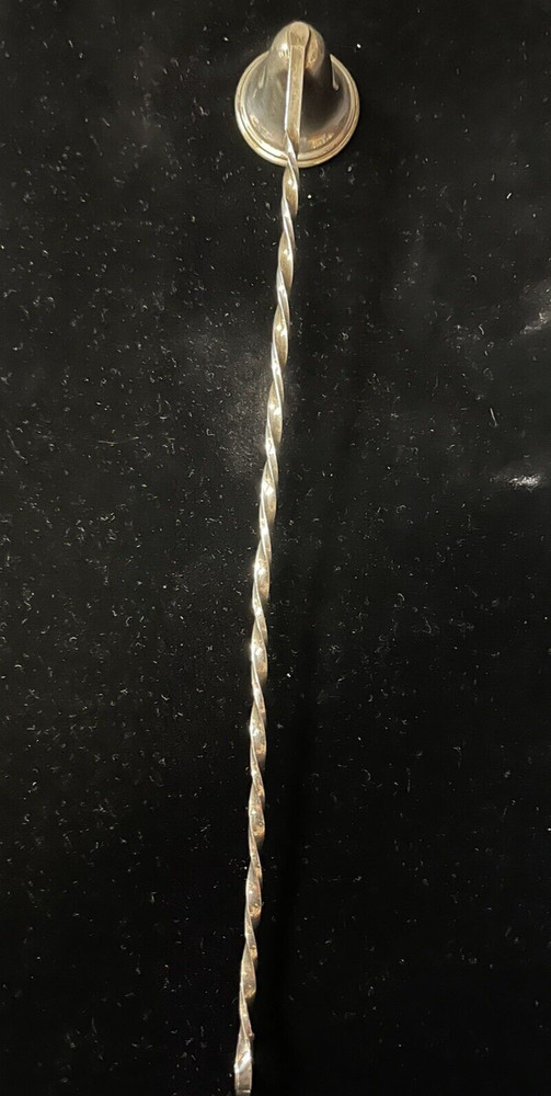 Vintage Sterling Twisted Handle Candle Snuffer 9.5” Long
