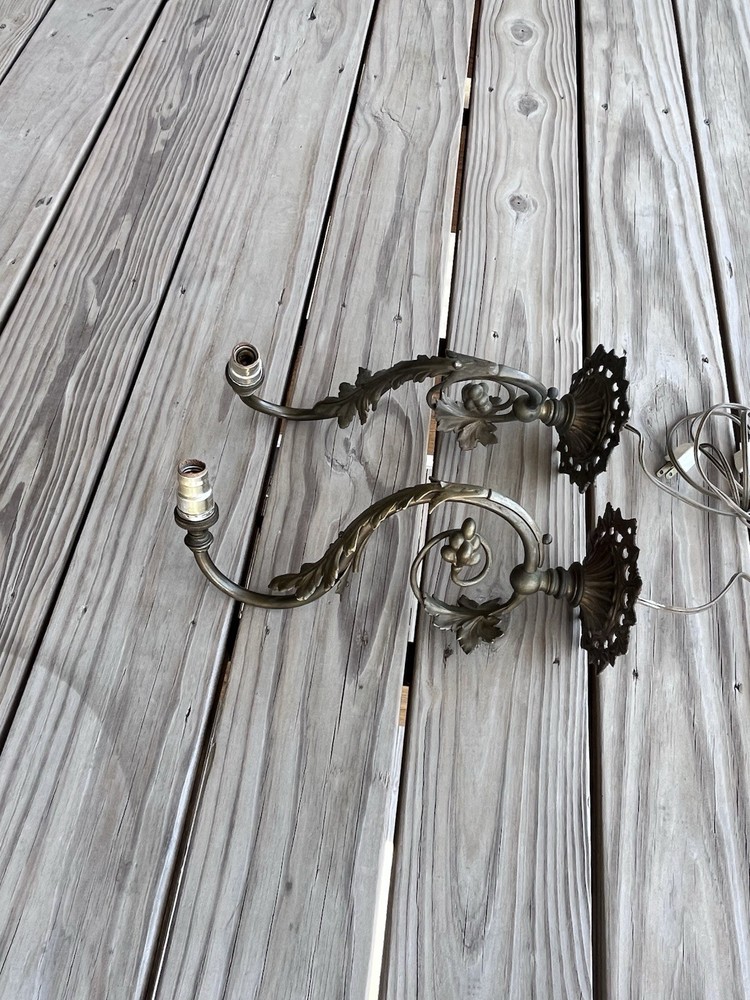 Victorian Era Brass Lamp Wall Mount