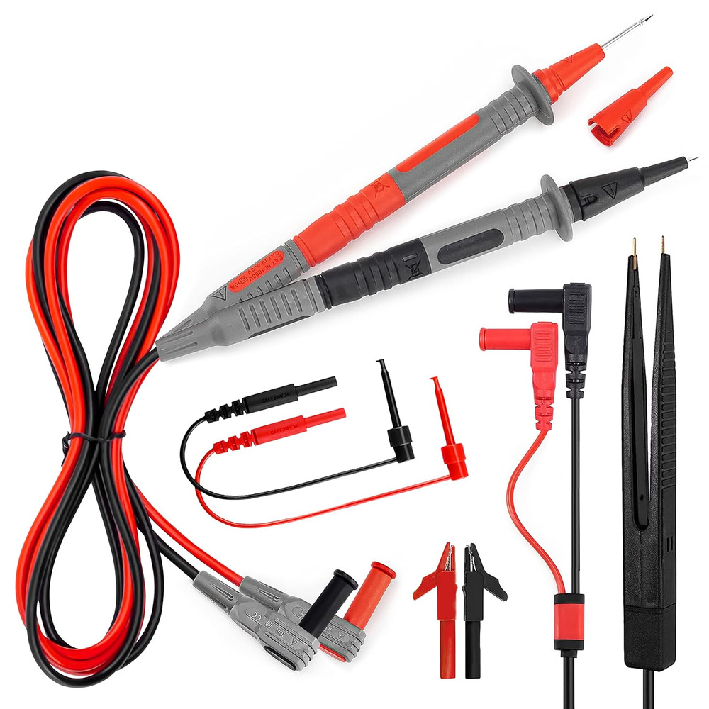 Multimeter Test Lead Set for Electrical Testing, Soft Silicone Test Leads Kit fo
