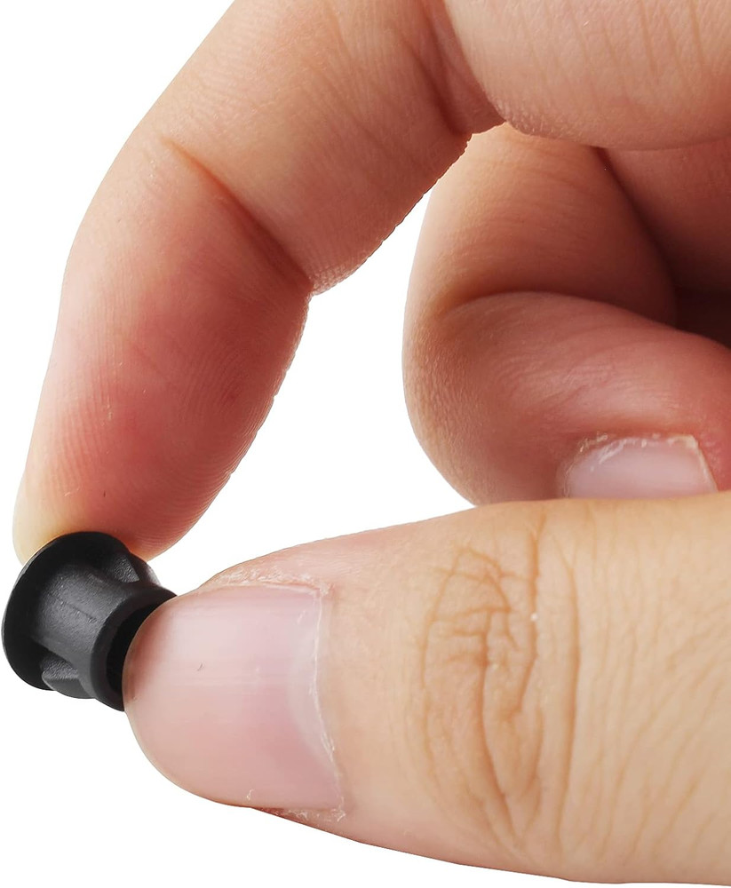 100 Pcs 5/16" Plastic Hole Plugs Black Flush Type Hole Plugs, Plastic Panel Plug