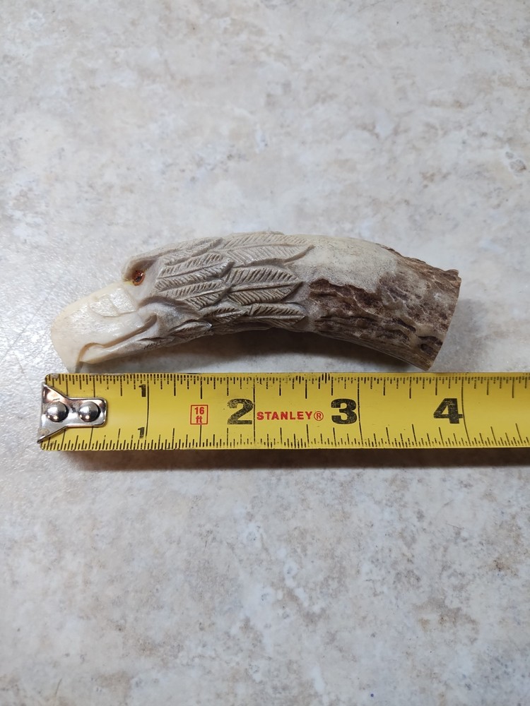 Antler Carving Eagle Head Knife Handle Blank A4