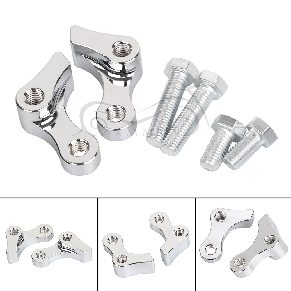 Chrome 1" Adjustable Lowering Kit For Harley Dyna Super Glide FXD Custom FXDC