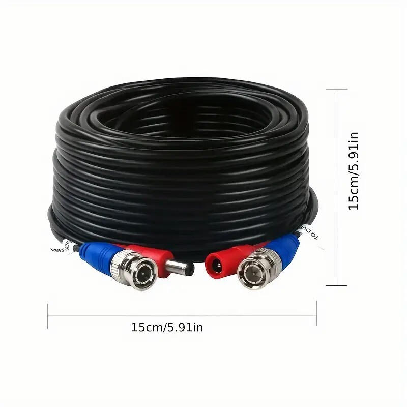 2pc 30m BNC DC POWER EXTENSION CABLE CCTV CABLE CAMERA VIDEO SECURITY DATA LEAD