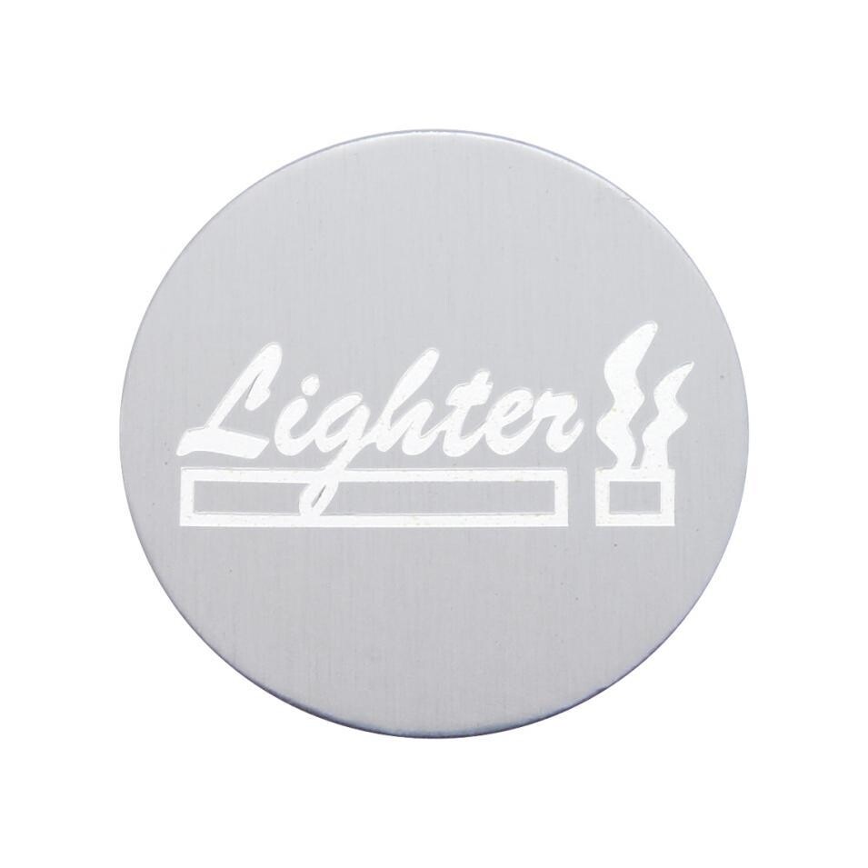 Cigarette Lighter Knob - Silver Aluminum Sticker