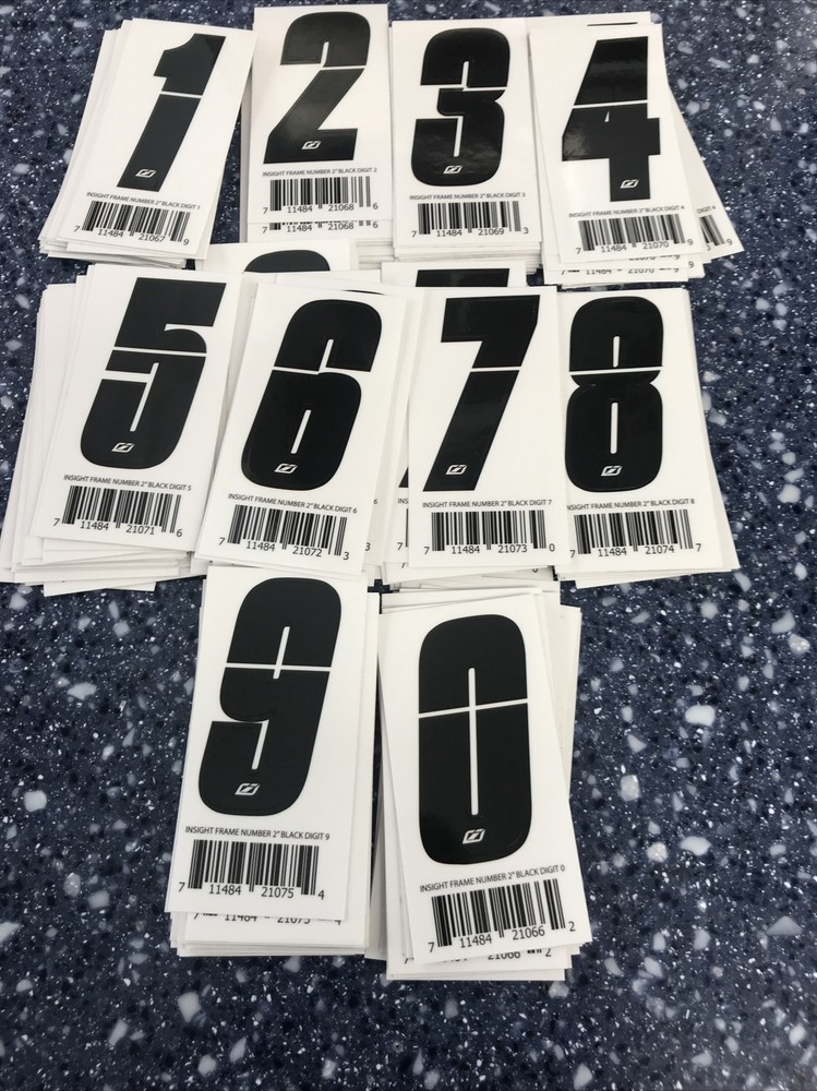 INSIGHT SIDE PLATE 2" NUMBERS black