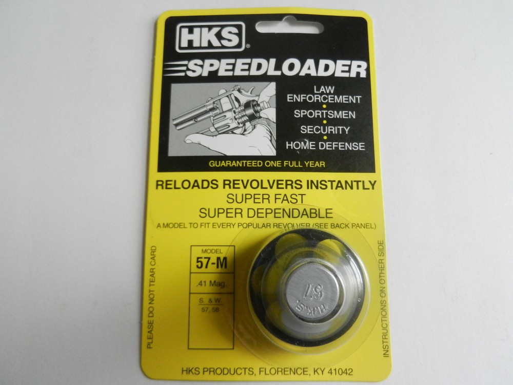 HKS Speedloader; Model 57-M; 6 Shot; 41 Magnum; 2 Pack; Fast & Dependable