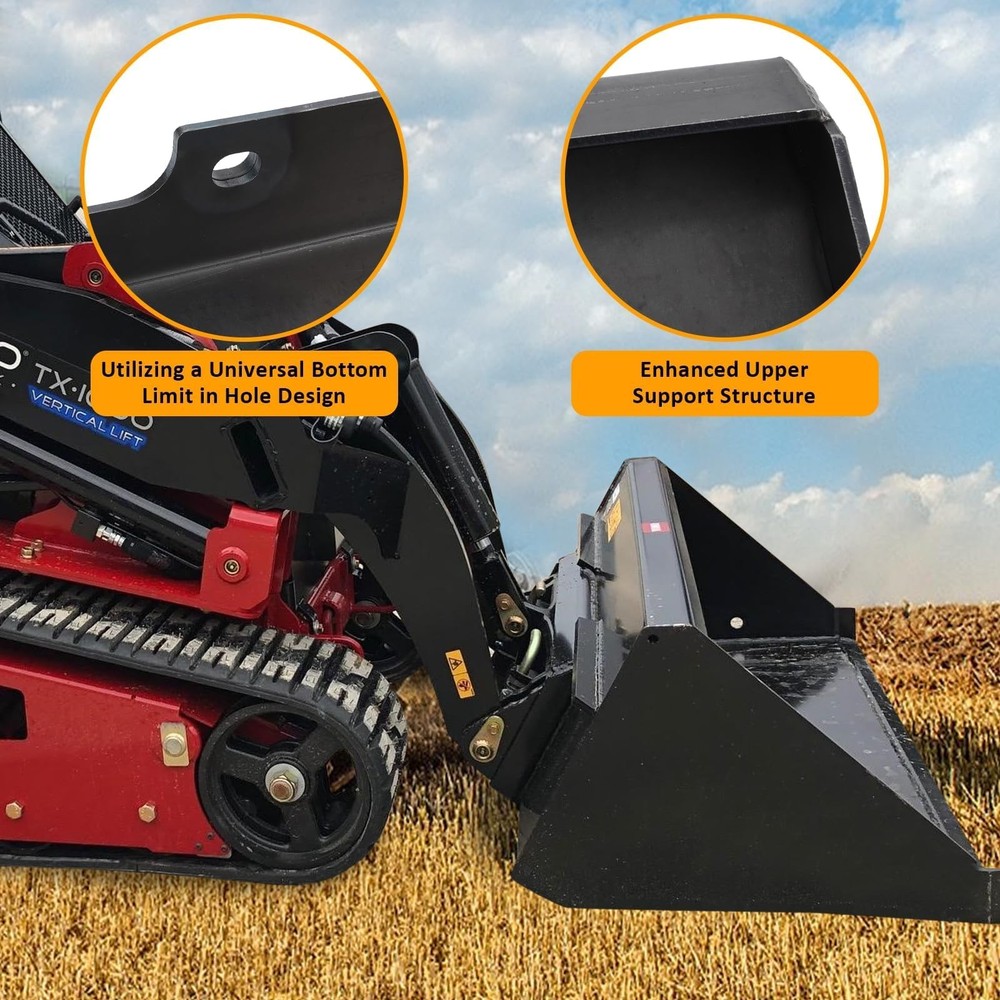 1/4" Quick Attachment Mount Plate Mini Skid Steer W/1/2" Thick Inserts Toro Ding