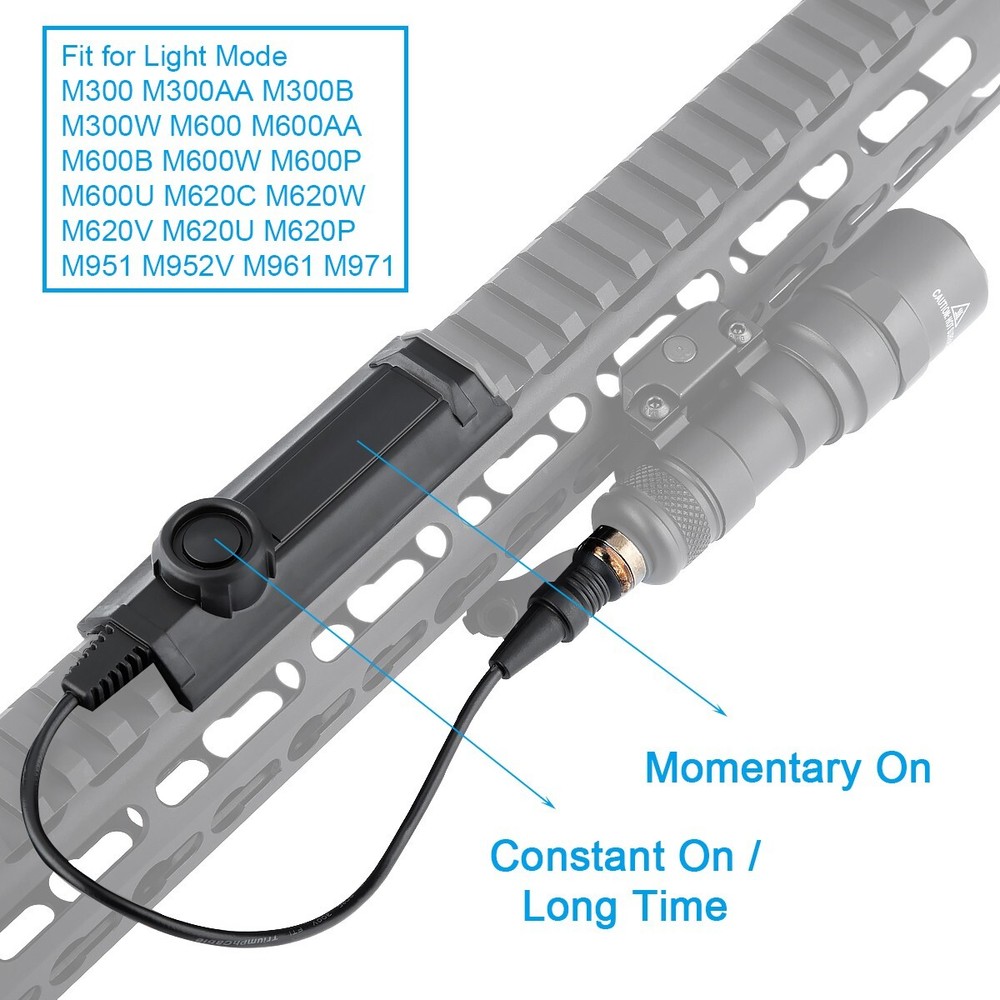 Tactical Flashlight Pressure Switch Flashlight Remote Switch for M300 M600 Light