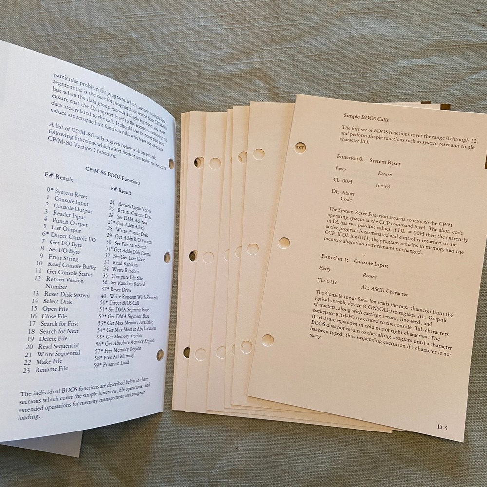 IBM Personal Computer CP/M-86 Operating System Language Series 1st Ed. 1982 Book