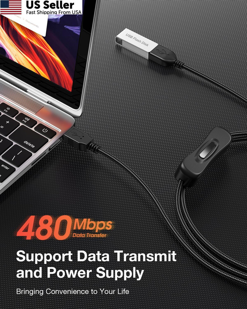 ANDTOBO USB Switch Extension Cable, (Upgraded Data + Power) 100 centimeters