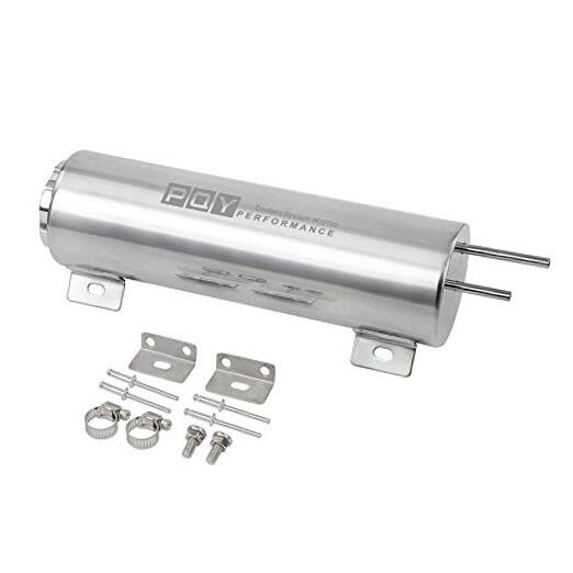 Radiator Coolant Overflow Puke Tank Polished Stainless Steel 3"×10"
