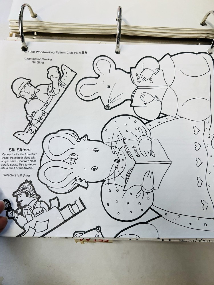 Woodworking Pattern Club And Scroll Saw Pattern 3-Ring Binder 97 Patterns