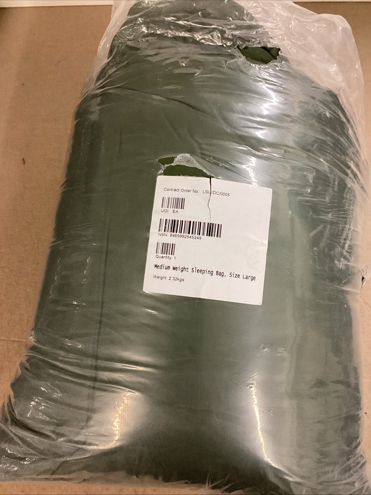 New British Forces Size Large Medium Weight Modular Sleeping Bag & Stuff sack