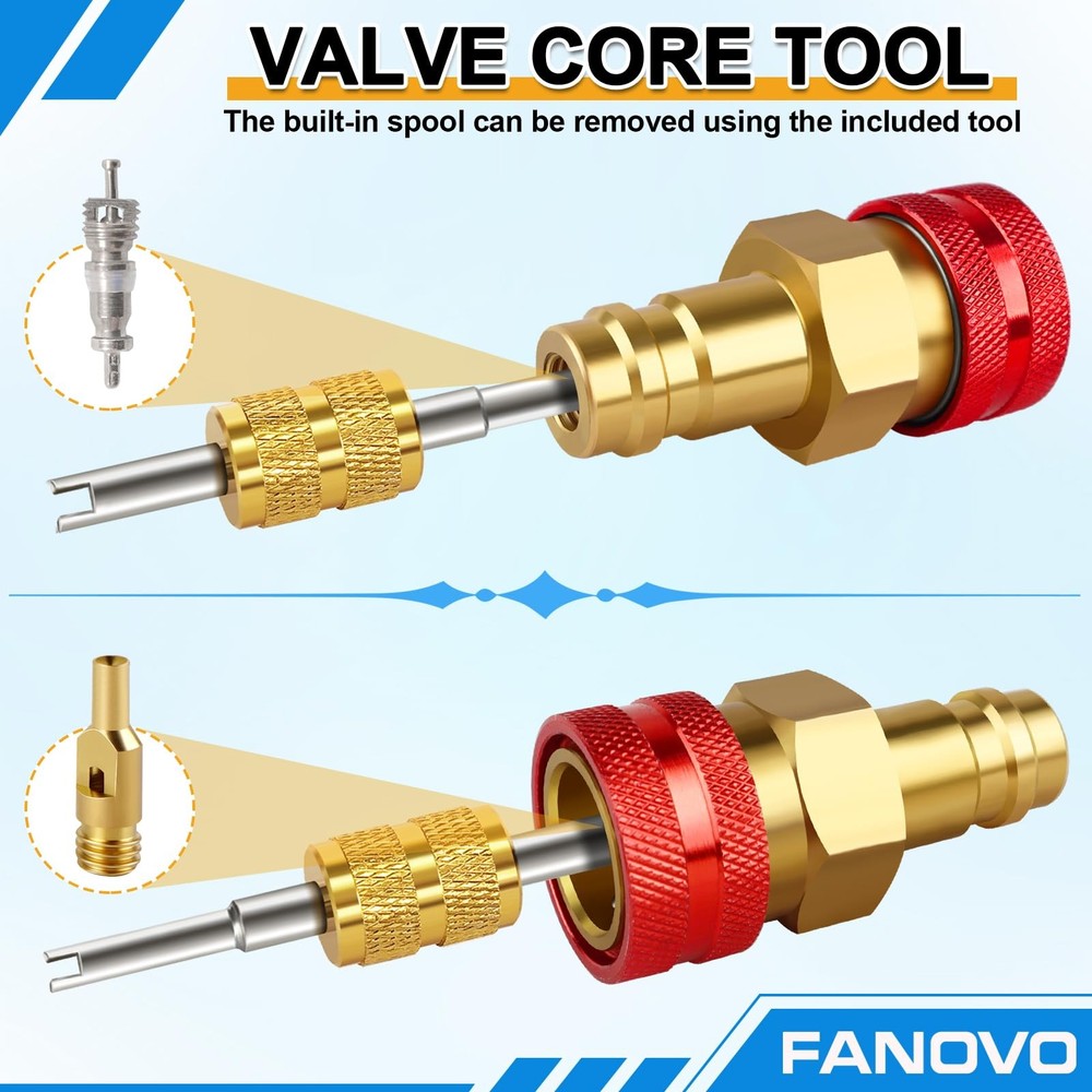 R1234yf to R134a Adapter Kit, High & Low Side Quick Coupler...
