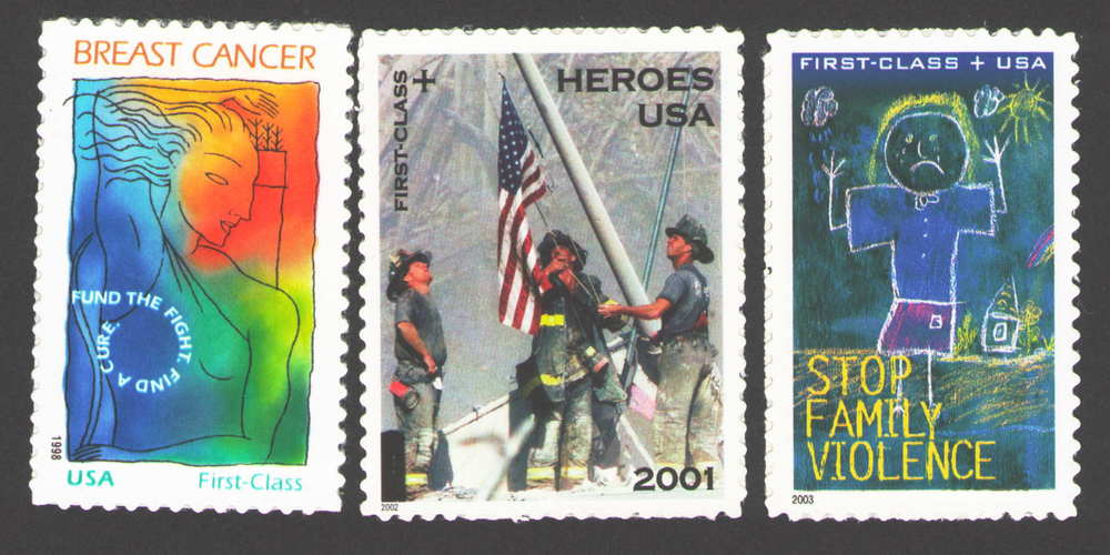 US. B1, B2 & B3. Semi Postal Stamp. MNH. 1998 - 2003