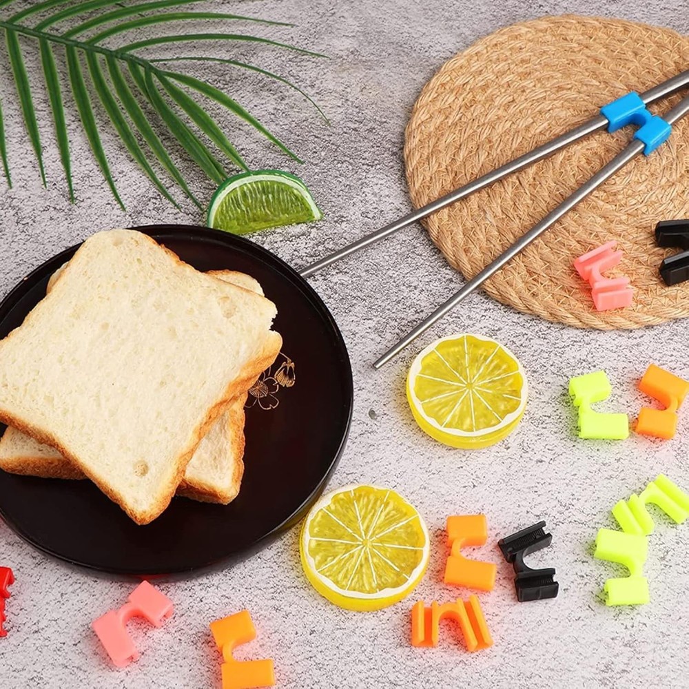 Reusable Chopstick Helpers Training Hinges Connector Multicolor Training Chop...