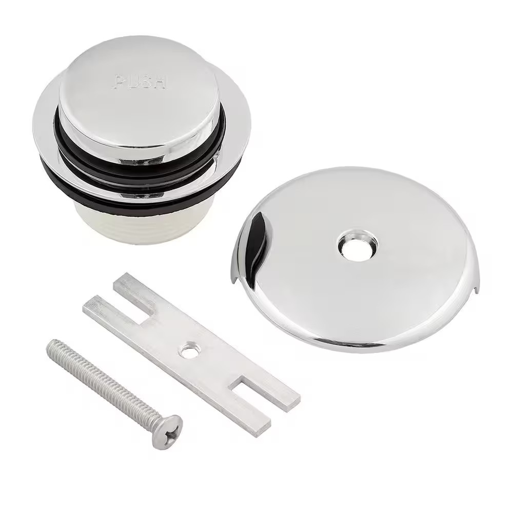 Bath Toe-Touch Drain Remodel Kit in Chrome