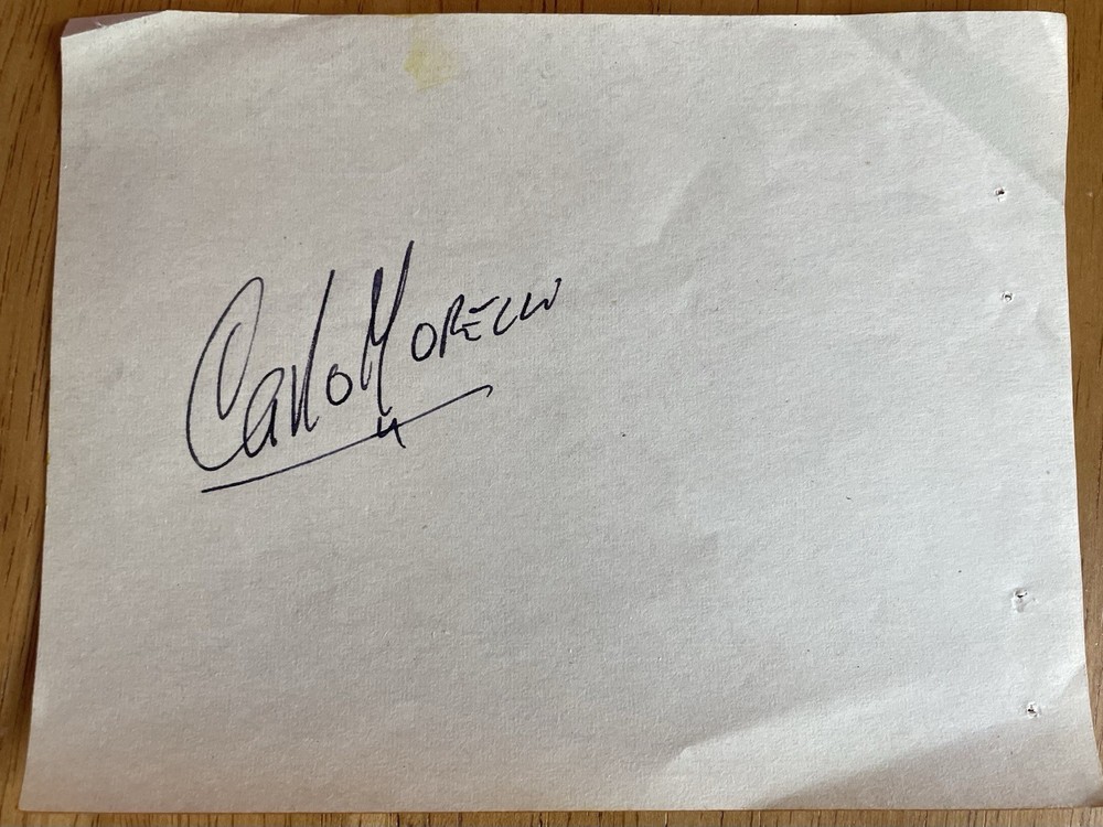 Chilean Opera Baritone Carlo Morelli Autograph