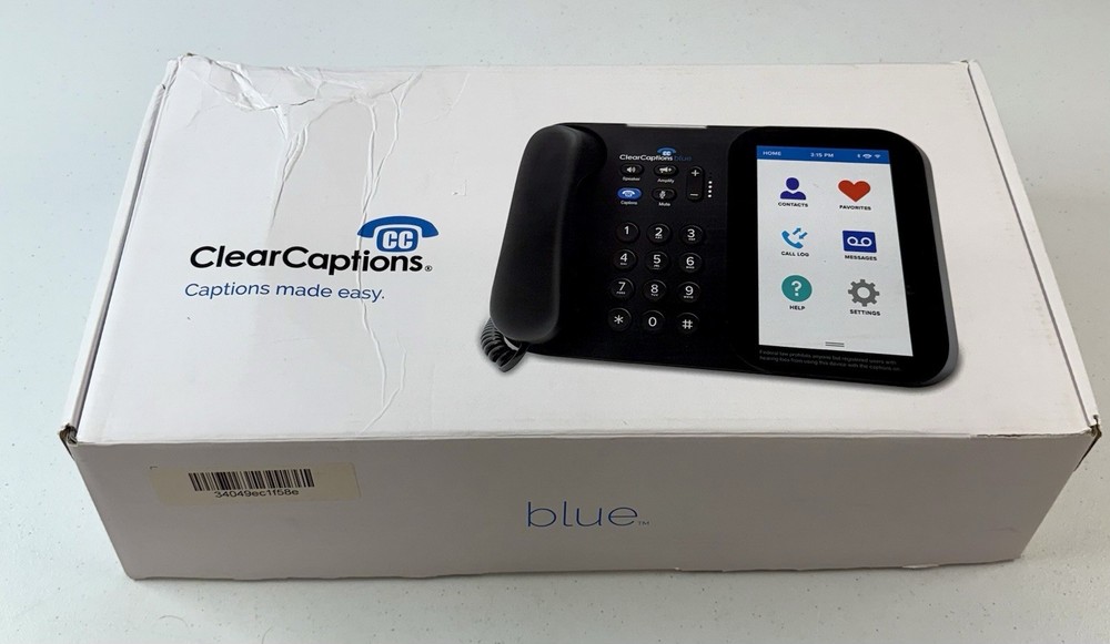 Closed Caption Hearing Impared Home Phone Cord Touchscreen