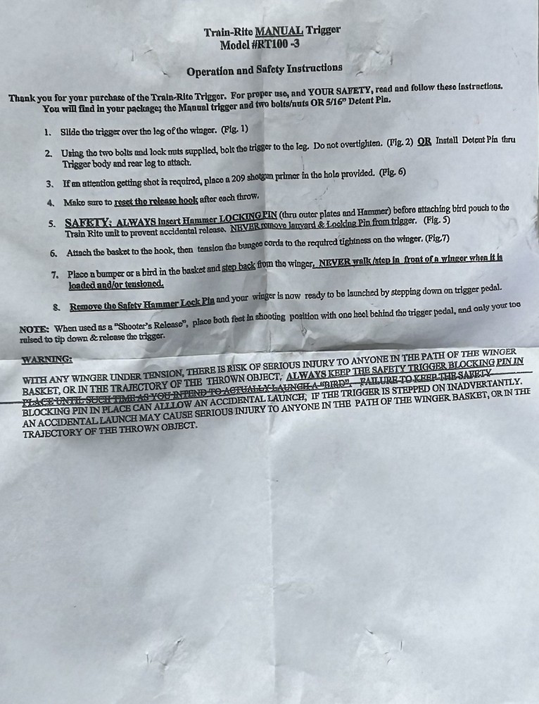 Train Rite Manual Release