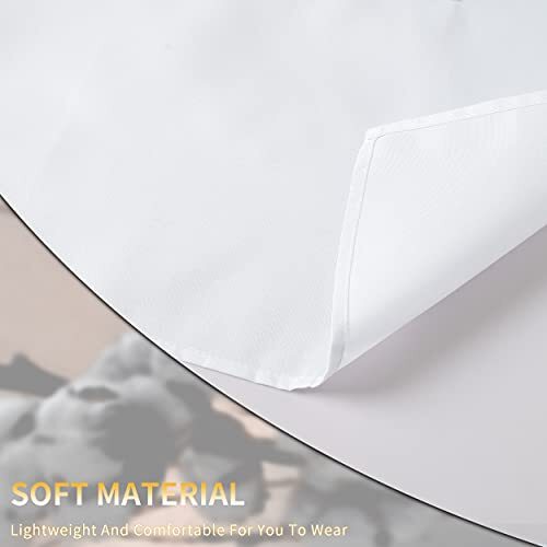 Pack Adjustable Bib Apron, Waterdrop Resistant Aprons with 2 Polyester-white