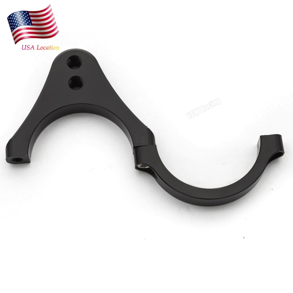 54mm CNC Universal Steering Damper Fork Frame Mount Clamp Bracket Holder Black