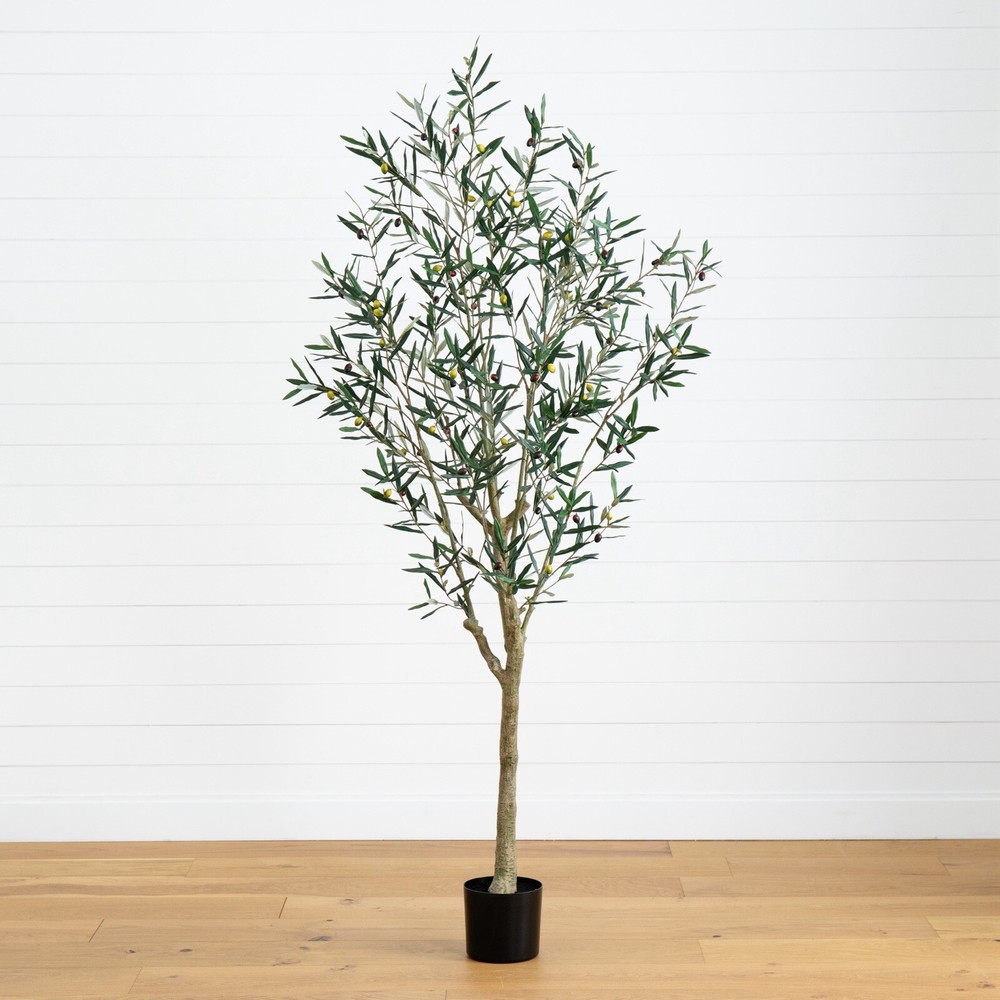7' Artificial Greco Olive Tree Home Decor. Retail $329