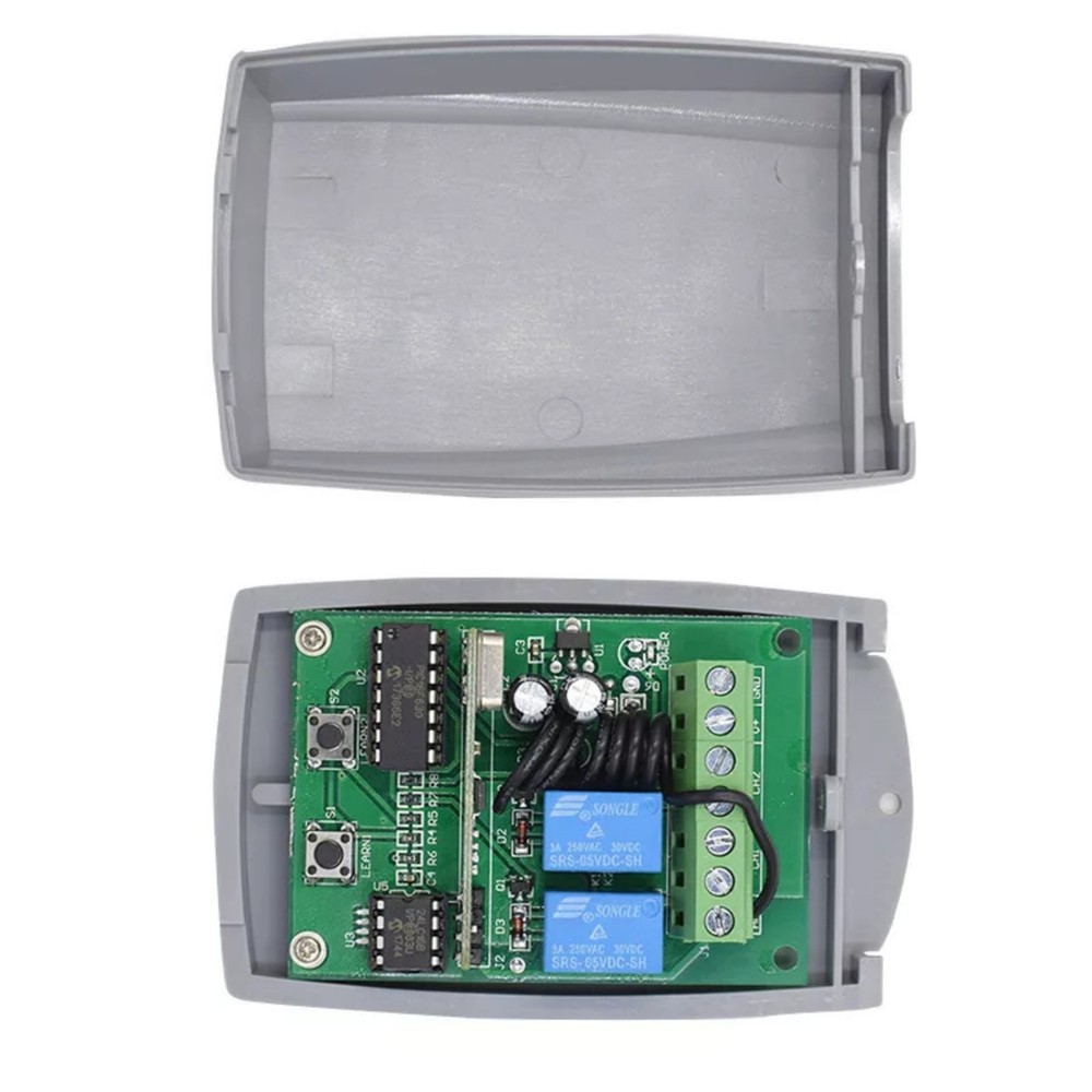 Rolling Code Universal 2-Channel Remote Control Switch Receiver Motor