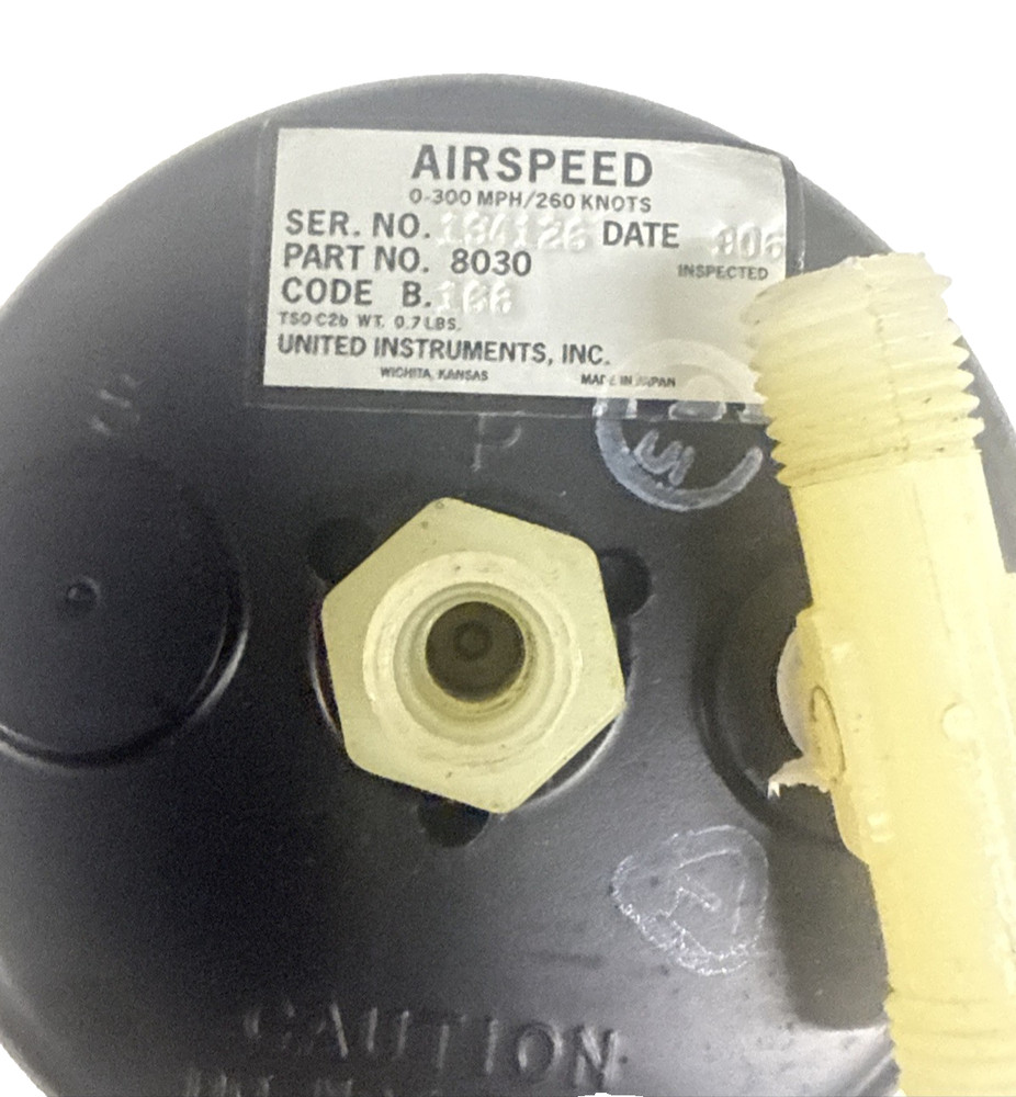 United Instruments 8030 Airspeed Indicator, 28V Cessna 421A