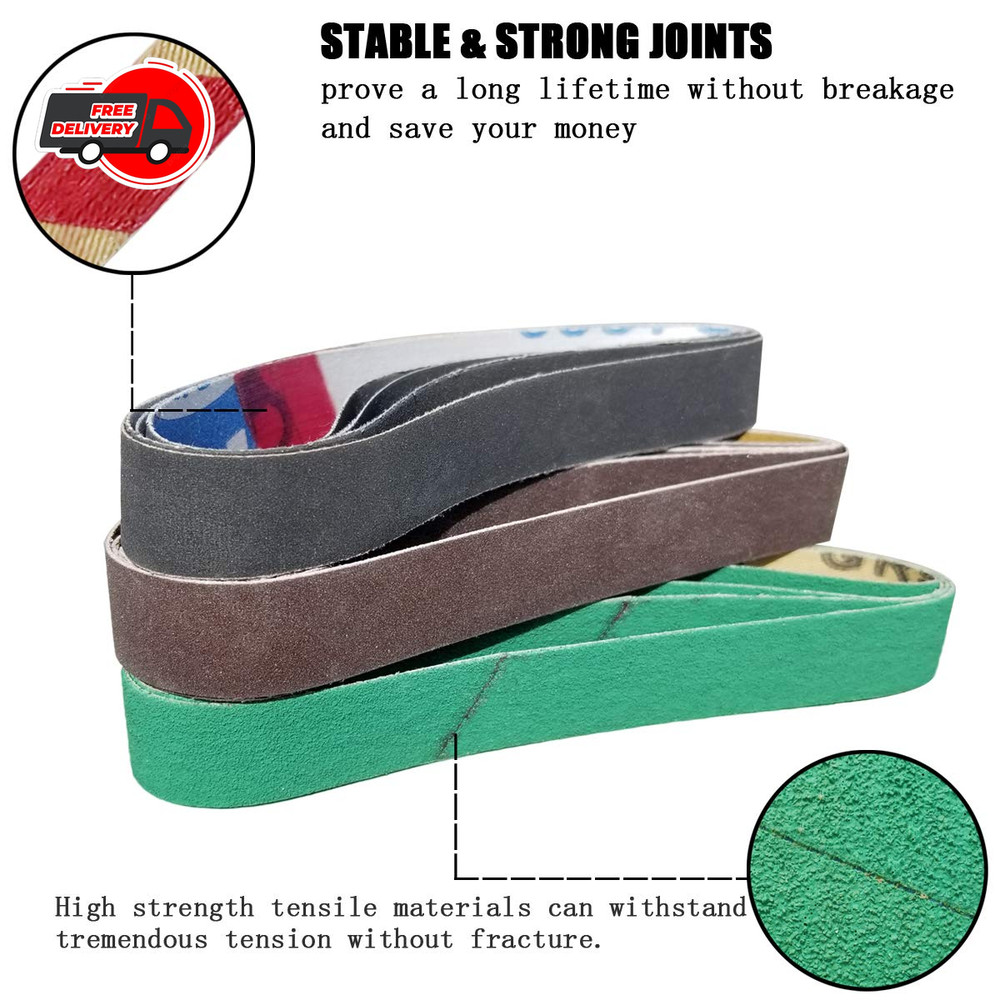24 Pcs 1/2" x 12" Replacement Belts for Work Sharp Knife Sharpener