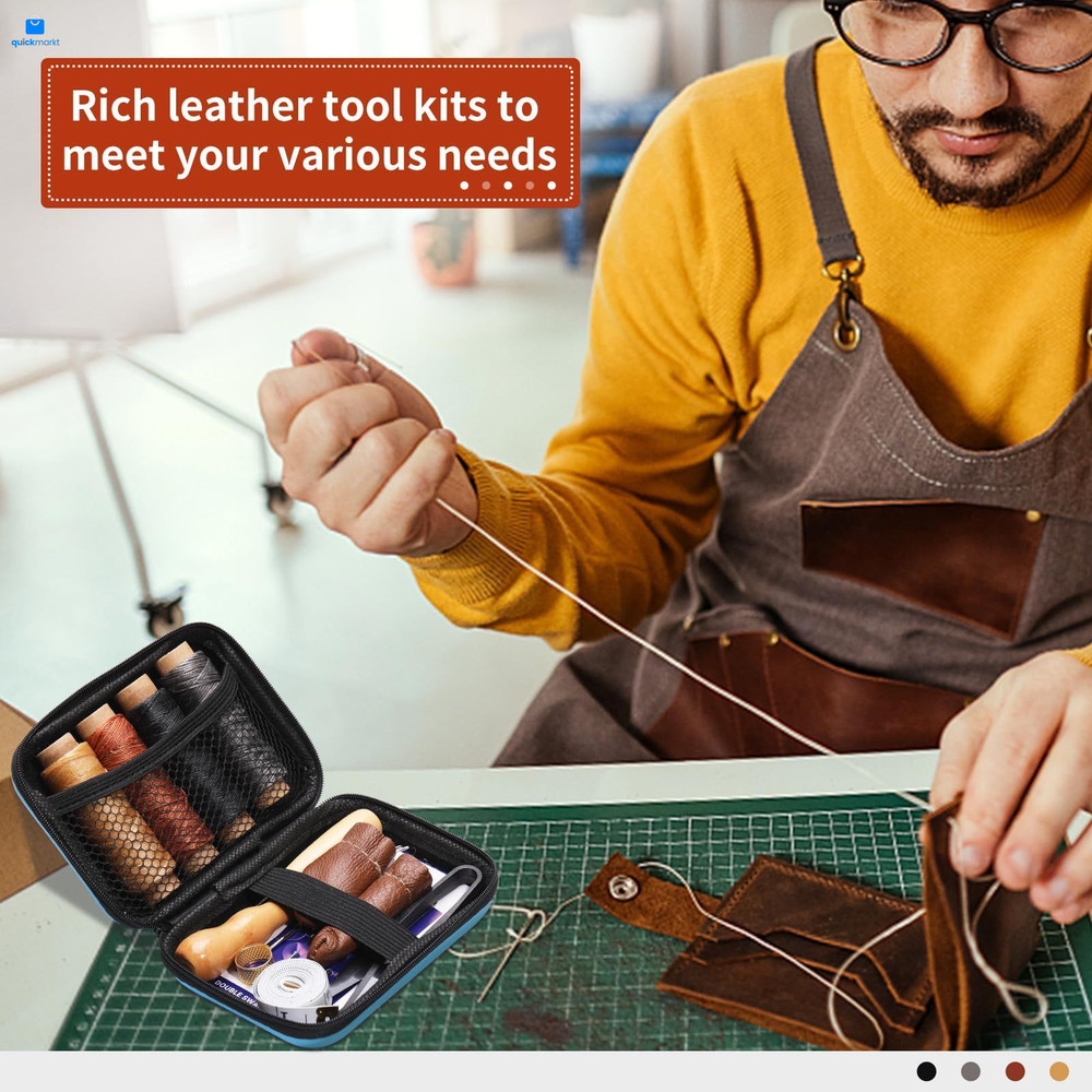 MORFEN Leather Sewing Kit, Stitching Kit Multicolor (Standard Kit)
