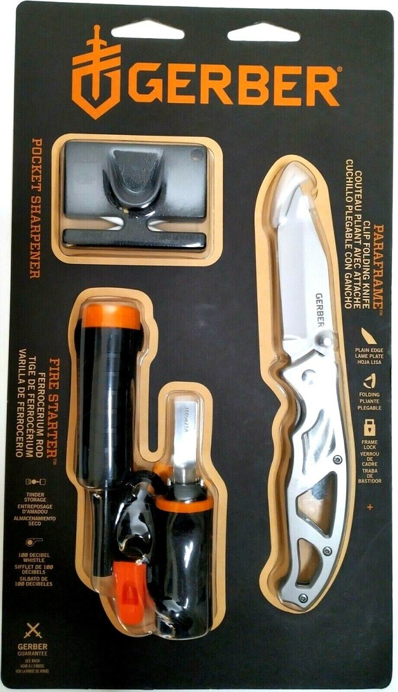 Gerber Paraframe Folding Knife Combo Kit