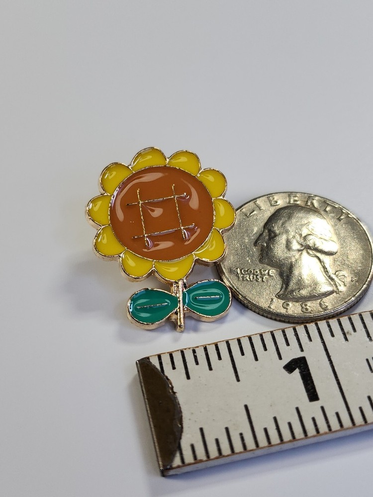 Cartoon Sunflower Lapel Pin