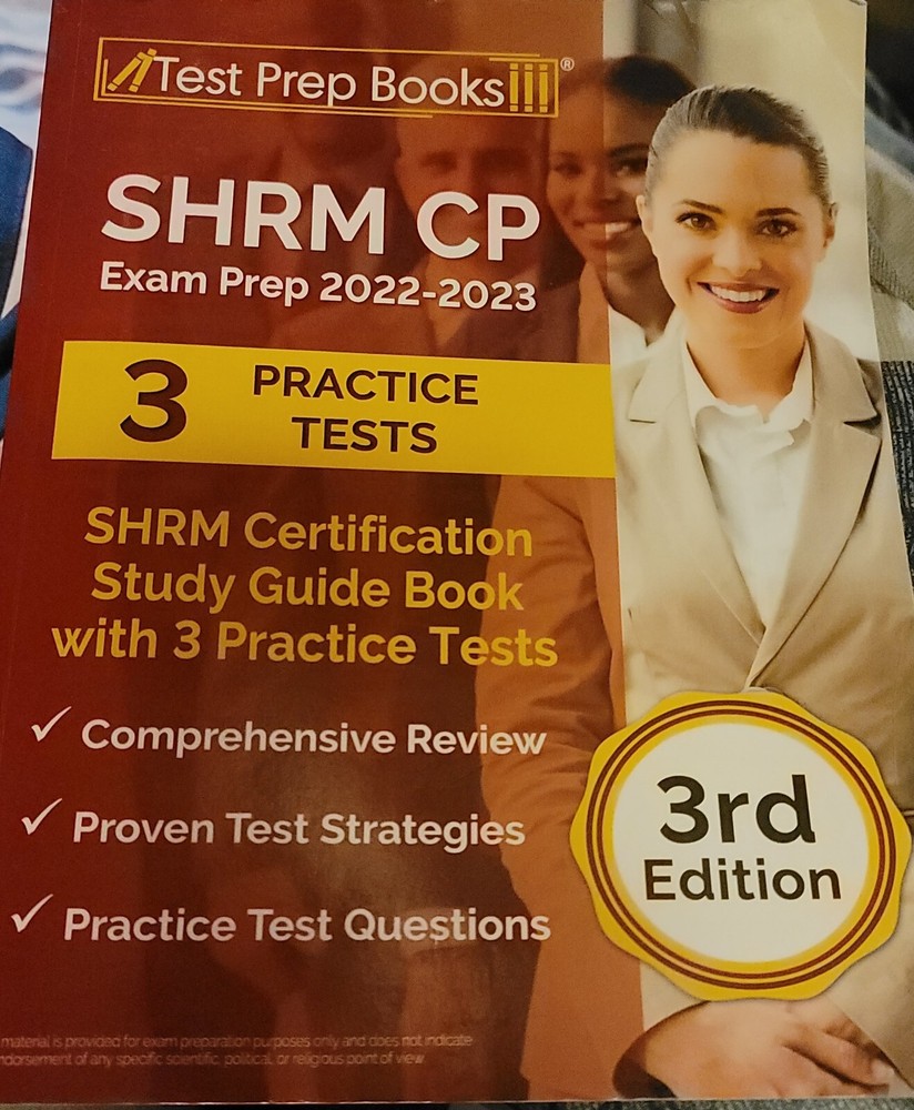 SHRM CP Exam Prep W/3 Practice Tests